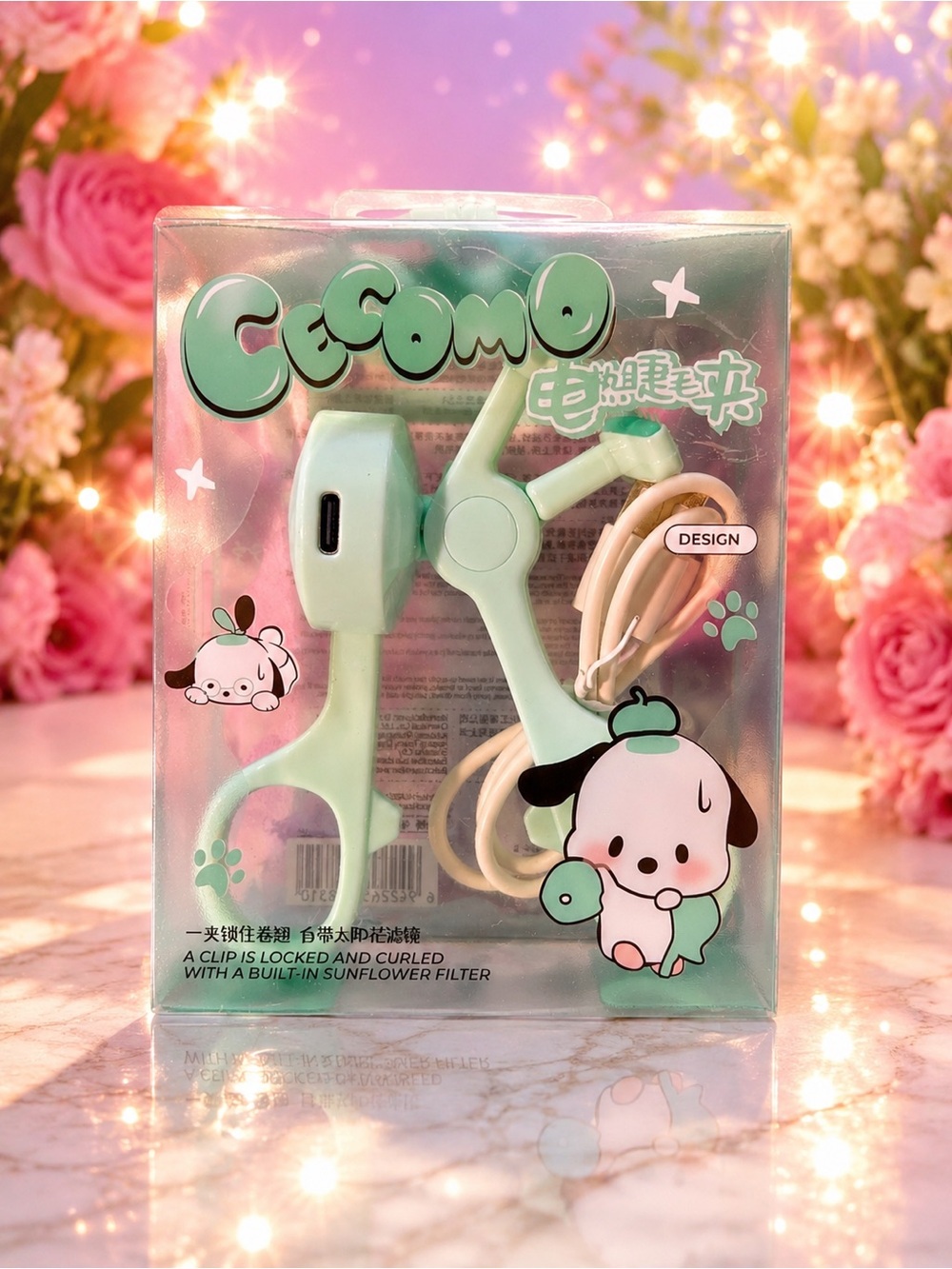 Mint Heated Eyelash Curler - Gentle Curling for Women